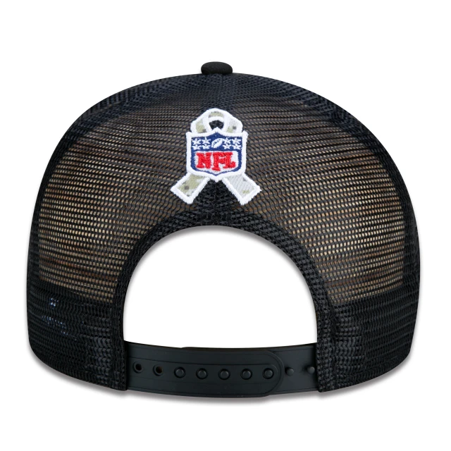 Boné 9FIFTY Trucker New York Jets Salute To Service NFL Snapback Aba Reta Preto