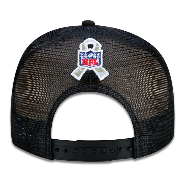 Boné 9FIFTY Trucker Seattle Seahawks Salute To Service NFL Snapback Aba Reta Preto