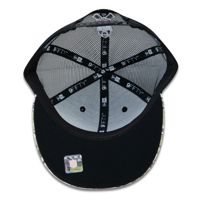 Boné 9FIFTY Trucker Seattle Seahawks Salute To Service NFL Snapback Aba Reta Preto