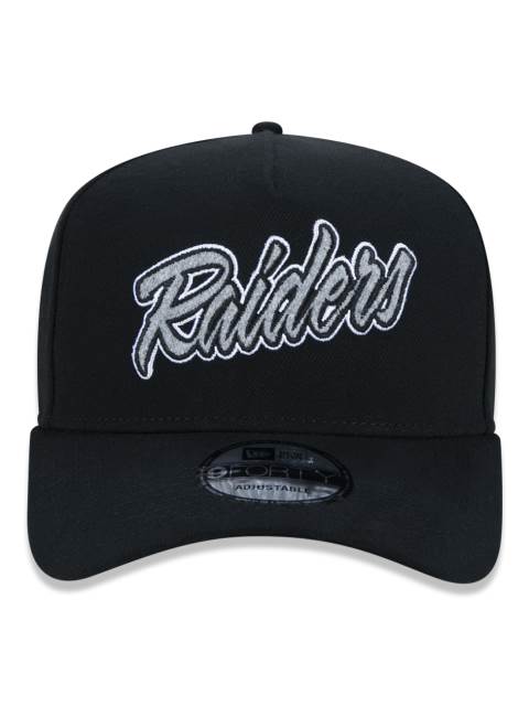 Boné 9FORTY A-Frame Aba Curva Ajustável NFL Oakland Raiders Essentials League