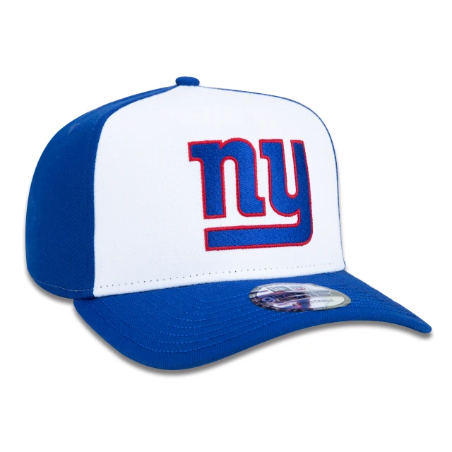 Boné 9FORTY A-Frame Snapback NFL New York Giants Core Aba Curva Branco/Azul