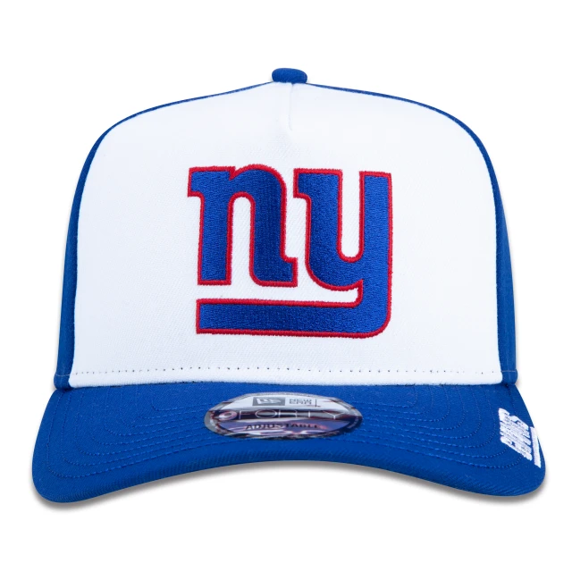 Boné 9FORTY A-Frame Snapback NFL New York Giants Core Aba Curva Branco/Azul