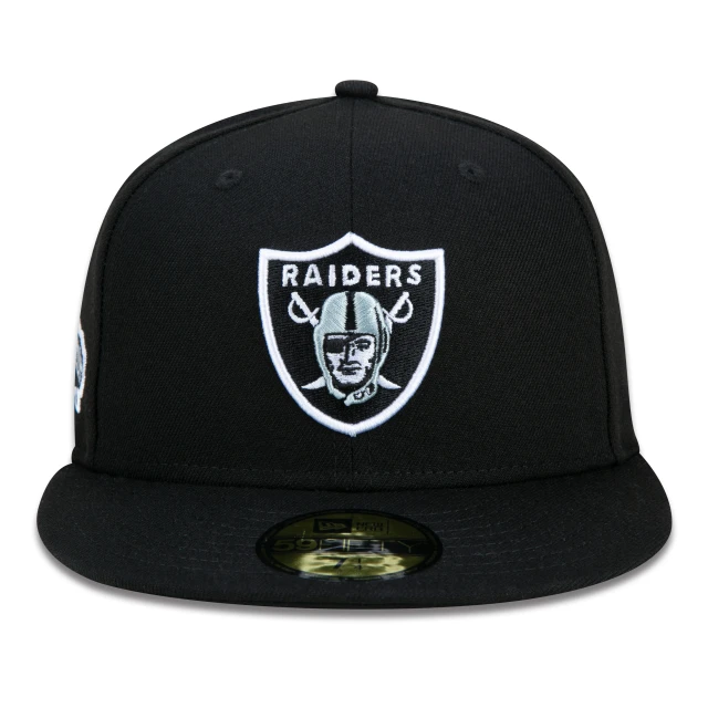 Boné 59FIFTY NFL Las Vegas Raiders Core Aba Reta Preto