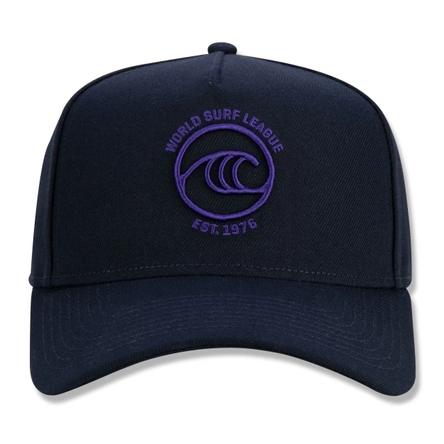 Boné 9FORTY A-Frame Snapback Oficial WSL Surfe Preto Aba Curva