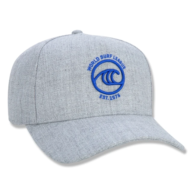 Boné 9FORTY A-Frame Snapback Oficial WSL Surfe Cinza Aba Curva