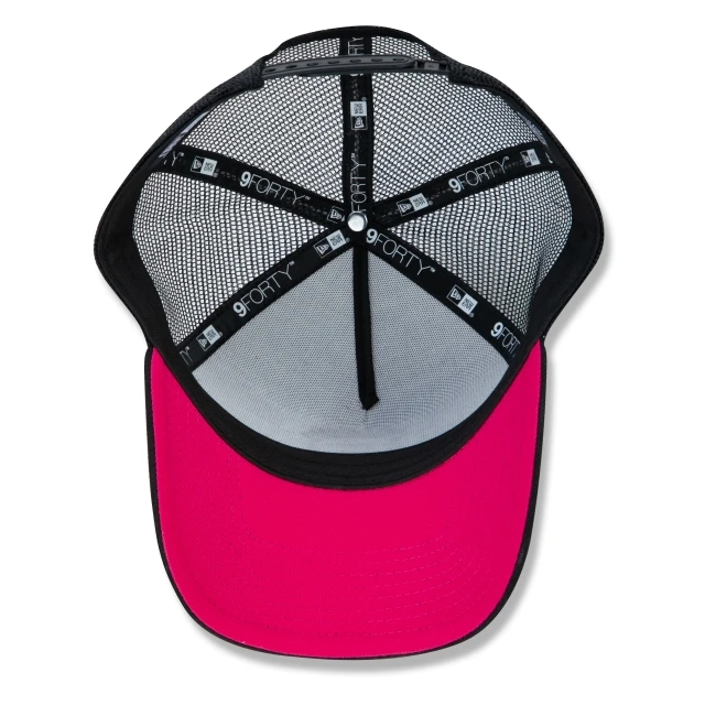 Boné 9FORTY A-Frame Trucker Snapback WSL Oficial Surfe Aba Curva Branco Preto