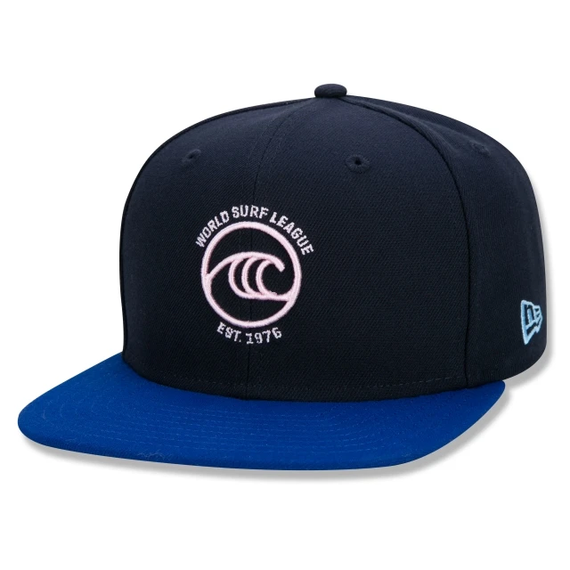 Boné 9FIFTY Original Fit Snapback Oficial WSL Surfe Azul Aba Reta