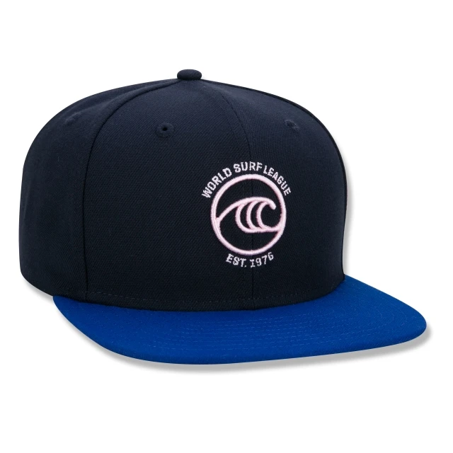 Boné 9FIFTY Original Fit Snapback Oficial WSL Surfe Azul Aba Reta