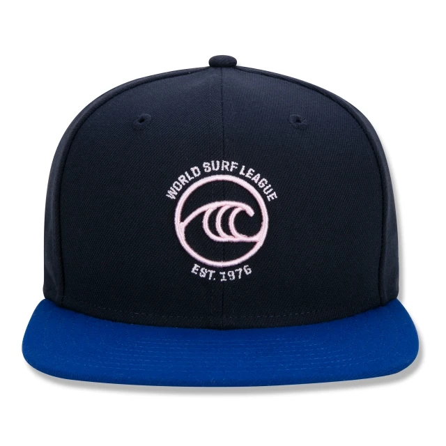 Boné 9FIFTY Original Fit Snapback Oficial WSL Surfe Azul Aba Reta