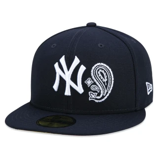 Boné 59FIFTY New York Yankees Patchwork Aba Reta Azul Marinho