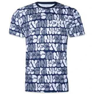 Camiseta Regular Manga Curta New York Yankees Street Life Sopa De Letra