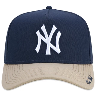 Boné 9FORTY A-Frame Snapback MLB New York Yankees Vacation Aba Curva Azul Marinho