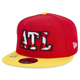 Boné 9FIFTY Atlanta Hawks NBA Authentic Draft Series Aba Reta Vermelho