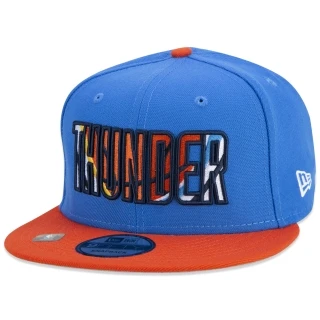 Boné 9FIFTY Oklahoma City Thunder NBA Authentic Draft Series Aba Reta Azul