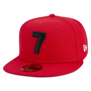 Boné 59FIFTY Houston Rockets NBA Compound "7" Aba Reta Vermelho