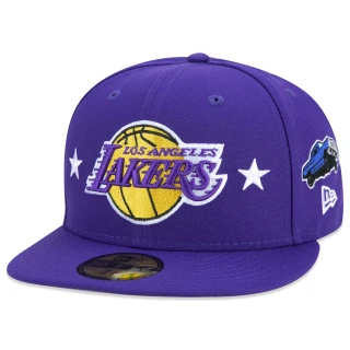 Boné 59FIFTY Los Angeles Lakers City Transit Aba Reta Roxo