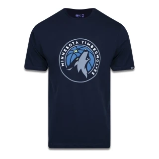 Camiseta Plus Size Regular Manga Curta Minnesota Timberwolves Logo