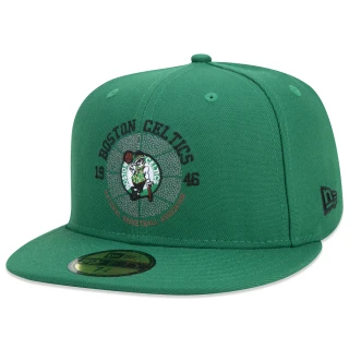 Boné 59FIFTY NBA Boston Celtics Core Aba Reta Verde