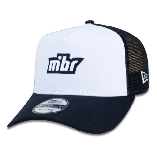 Boné 9FORTY A-Frame Trucker MiBR Made In Brazil Snapback Aba Curva Preto E Branco