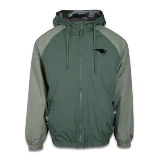 Jaqueta Corta Vento Windbreaker NFL New England Patriots Military Olive