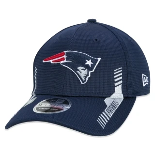 Boné 9FORTY Stretch Snap New England Patriots Sideline Cold Weather Aba Curva Azul