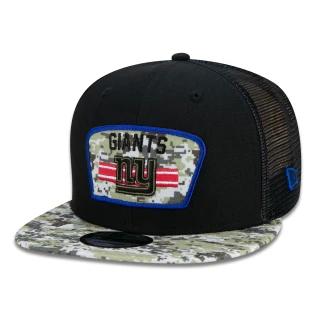 Boné 9FIFTY Trucker New York Giants Salute To Service NFL Snapback Aba Reta Preto