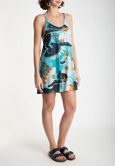 VESTIDO FEMININO ESTAMPADO KOLAKA  LYGIA E NANNY