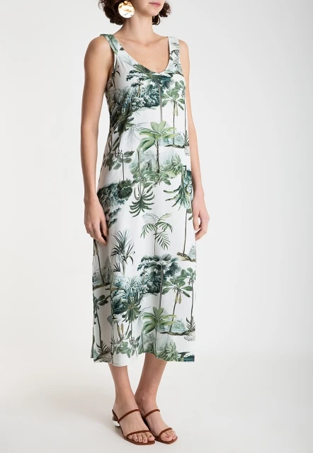 VESTIDO  FEMININO ESTAMPADO COLOMBINA LYGIA E NANNY